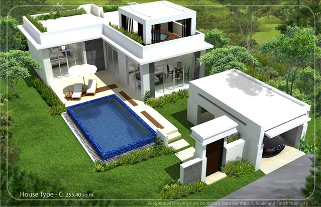 Modern-Thai Pool Villa in Jomtien: 2-bedroom, 2-bathroom House Jomtien Modern-Thai Pool Villa in Jomtien: 2-bedroom, 2-bathroom House Jomtien